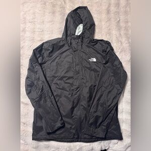 The North Face Black Hooded Packable Raincoat